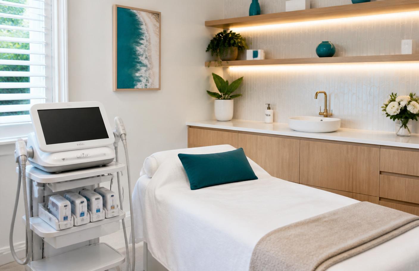 Modern boutique HIFU skin clinic interior